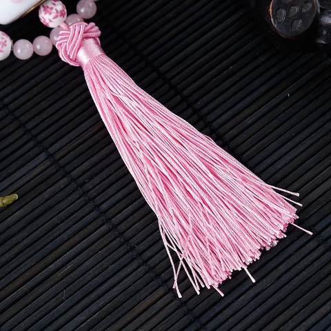 Khánh mèo sứ thần tài mix vòng hạt treo phong thủy