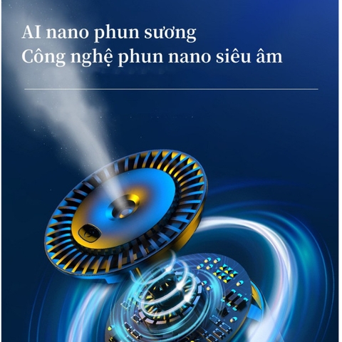 Máy Khuếch Tán Tinh Dầu Ô Tô Kiêm Đèn Led Sao Tự Động Nano Khử Mùi Xe Ô Tô