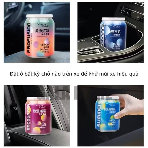Cốc sáp thơm ô tô dạng lon COCA LAN nhiều mùi