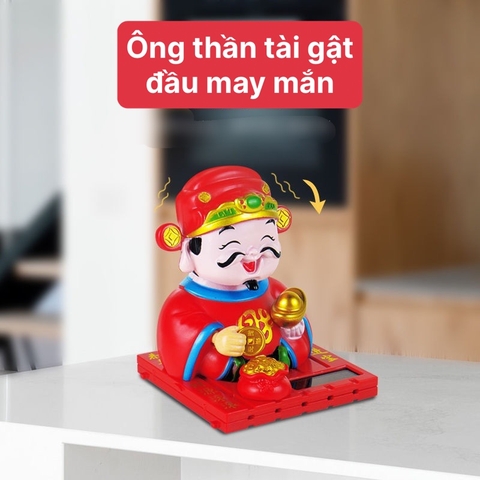 Ông Tượng Thần Tài Đỏ gật đầu bằng NLMT