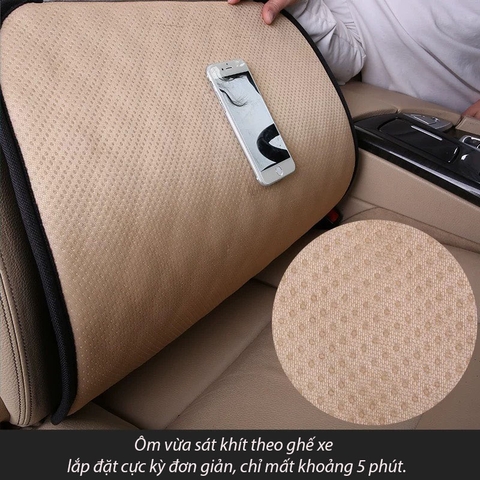 (KH) Đệm lót ghế ô tô bằng Vải cao cấp phù hợp 4-7 chỗ