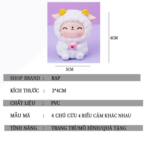 Mô hình cừu Dory biểu cảm dễ thương đáng yêu trang trí nhà cửa,góc học tập, bàn làm việc quà tặng bạn bè