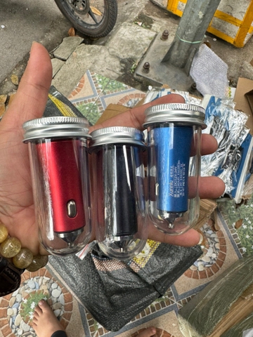 Sét tẩu sạc XUNNLU 5.1a - 6a +  dây sạc 3 đầu gấp gọn BAYE