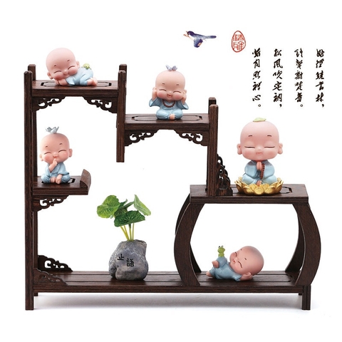 Bộ 5 Tượng Tiểu Vui Vẻ Bình An Trang Trí Nhà Cửa Để Xe Ô Tô - đơn giá 1 ông