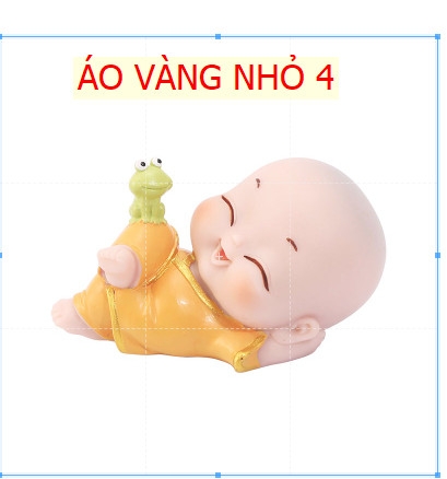 Bộ 5 Tượng Tiểu Vui Vẻ Bình An Trang Trí Nhà Cửa Để Xe Ô Tô - đơn giá 1 ông