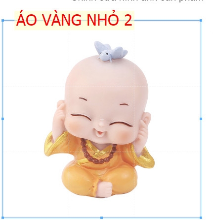 Bộ 5 Tượng Tiểu Vui Vẻ Bình An Trang Trí Nhà Cửa Để Xe Ô Tô - đơn giá 1 ông
