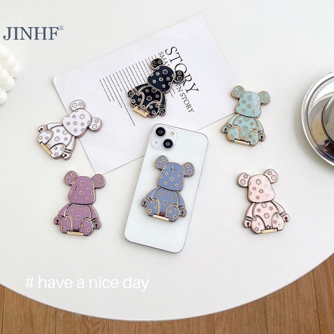 Phụ Kiện Giá Đỡ Điện Thoại Để Bàn Siêu Mỏng Họa Tiết Gấu Bearrick Hoạt Hình 3D Nhiều Màu Sắc