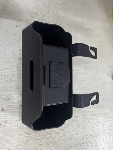 HSG03 Hộp Đựng Đồ Treo Ghế Ô Tô Da PU Đa Năng Có Khay Để Cốc, Giá Để Điện Thoại, Hộp Đựng Giấy, Móc Treo Đồ