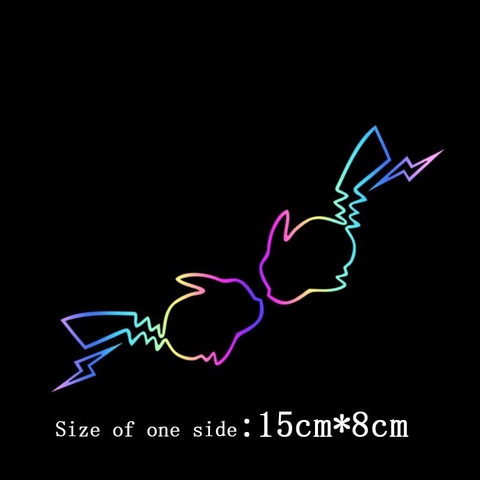 Sticker Laser Phản Quang Nhiều Màu Sắc Dán Kính Chắn Gió Xe Hơi