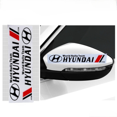 Bộ 2 Miếng Dán Logo Trang Trí Gương Chiếu Hậu Xe Hơi