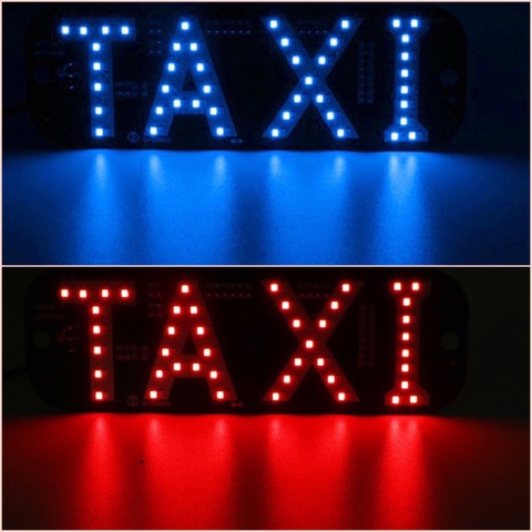 Mào taxi dạng led mỏng - chế độ chuyển đổi 2 màu