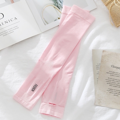 Găng Tay Chống Nắng Xỏ Ngón Nam Nữ, Ống Tay Chống Nắng Chống Tia UV Chất Cotton Lạnh Thoáng Khí