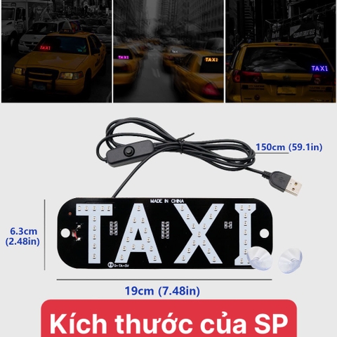 Mào taxi dạng led mỏng - chế độ chuyển đổi 2 màu