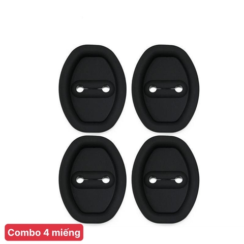 Combo 4 Miếng đệm silicon ĐEN bảo vệ chốt khoá cửa chống sốc tránh làm hỏng cửa xe hiệu quả
