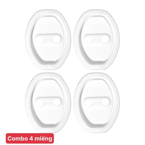 Combo 4 Miếng đệm silicon TRẮNG bảo vệ chốt khoá cửa chống sốc tránh làm hỏng cửa xe hiệu quả