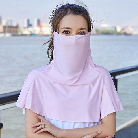Khẩu trang băng lụa, che nắng toàn diện cho khuôn mặt, khẩu trang nam nữ, chống tia UV, chống bụi