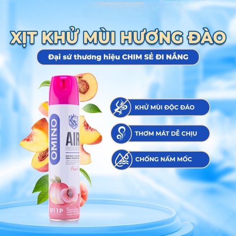 Xịt Thơm Khử Mùi Nội Thất Ô Tô OMINO Dung Tích 330ml