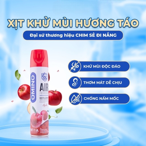 Xịt Thơm Khử Mùi Nội Thất Ô Tô OMINO Dung Tích 330ml
