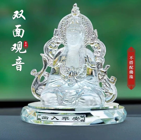 (17 mẫu ) Tượng phật bà Quan âm lưu ly trang trí taplo xe hơi