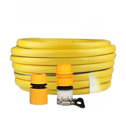 Bộ Vòi Xịt Tăng Áp Kèm Khớp Nối Với 10 Mét Dây PVC Dẻo, Bộ Vòi Phun Xịt Rửa, Tưới Cây Đa Năng Nhiều Chế Độ