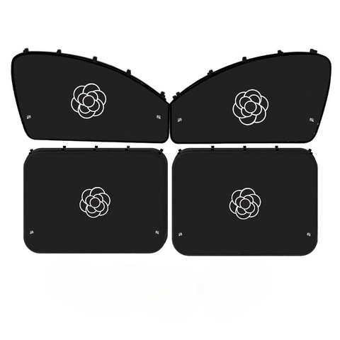 Rèm che nắng ô tô cách nhiệt có nam châm hiình hoa trà