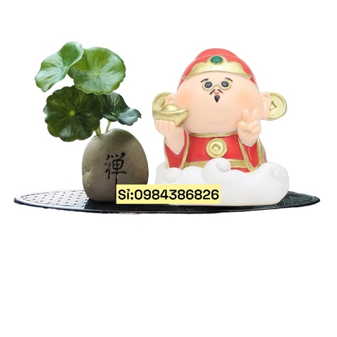 combo thần tài mini+sen 1+thảm oval bé