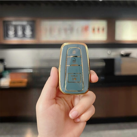 (TPU) Ốp khóa mạ nhựa dẻo silicon hãng xe TOYOTA