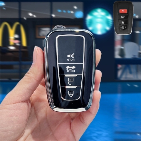 (TPU) Ốp khóa mạ nhựa dẻo silicon hãng xe TOYOTA