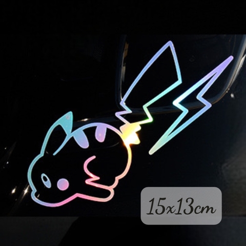 Sticker Laser Phản Quang Nhiều Màu Sắc Dán Kính Chắn Gió Xe Hơi