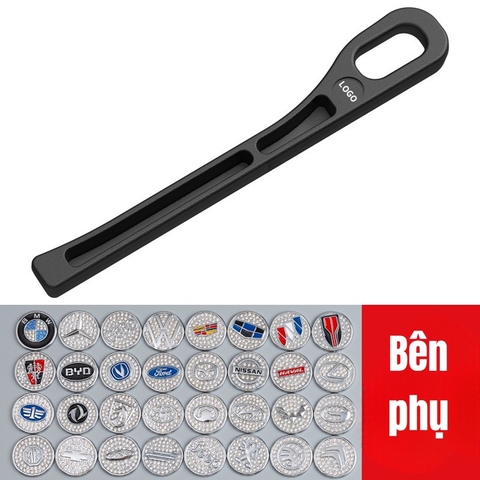 1 Miếng chặn khe ghế gắn logo đính đá kim cương