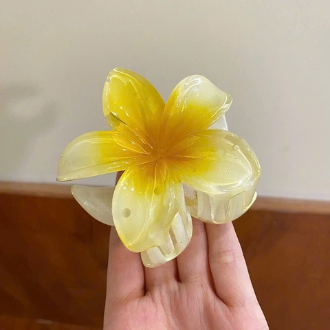Phụ Kiện Kẹp Tóc Hoa Sứ Lưng Đầu Tóc Móng Vuốt Kẹp Phong Cách Hawaii - Size To