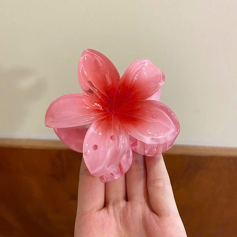 Phụ Kiện Kẹp Tóc Hoa Sứ Lưng Đầu Tóc Móng Vuốt Kẹp Phong Cách Hawaii - Size To