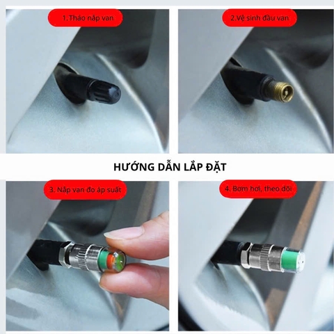 Bộ 4 nắp chụp van có cảm biến
