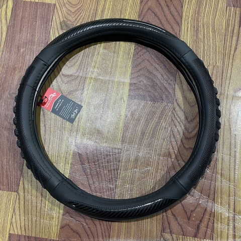 Bọc vô lăng Luxury Car vân carbon phối da nhiều màu size 38-47cm xe con xe tải - L25