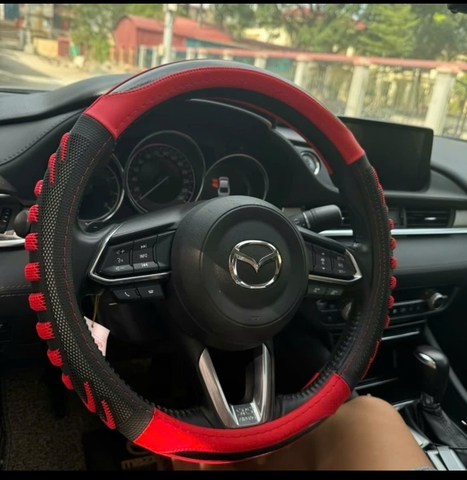 Bọc vô lăng Luxury Car vân carbon phối da nhiều màu size 38-47cm xe con xe tải - L25