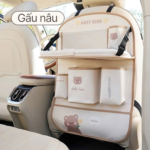 Túi Đựng Đồ Đa Năng Họa Tiết Hoạt Hình Gắn Sau Ghế Xe Hơi