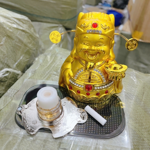 (5 Mẫu) Tượng Quan Âm Bồ Tát Hai Mặt Mạ Vàng Toạ Đế Sen - Trang Trí Ô Tô