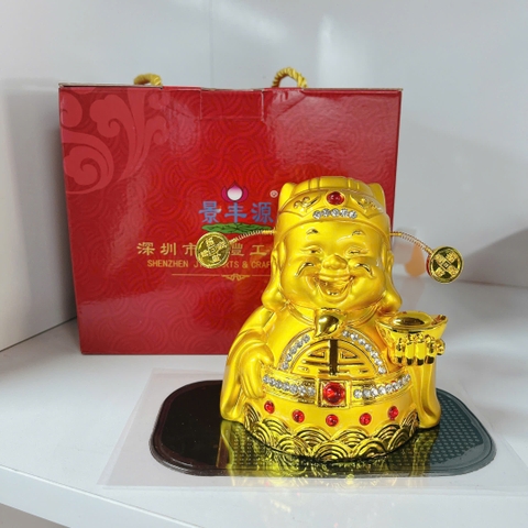 (5 Mẫu) Tượng Quan Âm Bồ Tát Hai Mặt Mạ Vàng Toạ Đế Sen - Trang Trí Ô Tô