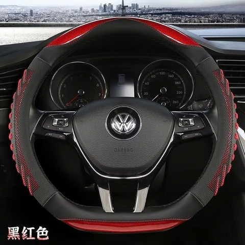Bọc vô lăng Luxury Car vân carbon phối da nhiều màu size 38-47cm xe con xe tải - L25