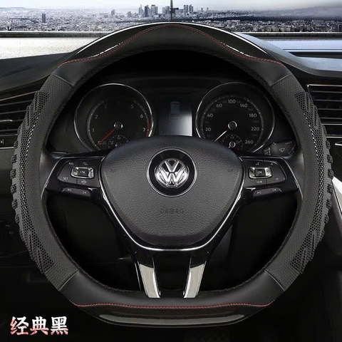 Bọc vô lăng Luxury Car vân carbon phối da nhiều màu size 38-47cm xe con xe tải - L25