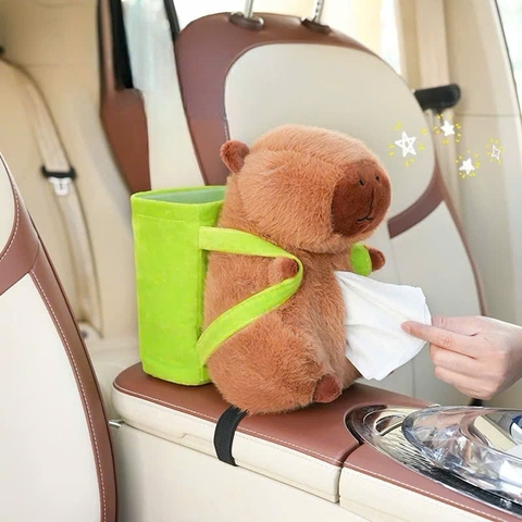 Hộp Đựng Khăn Giấy Thú cưng  2in1 Dễ Thương Tiện Dụng Cho Xe Hơi