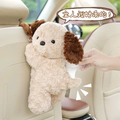 Hộp Đựng Khăn Giấy Treo Vai Ghế Oto Hình Chú Khỉ PIPI Ngộ Nghĩnh