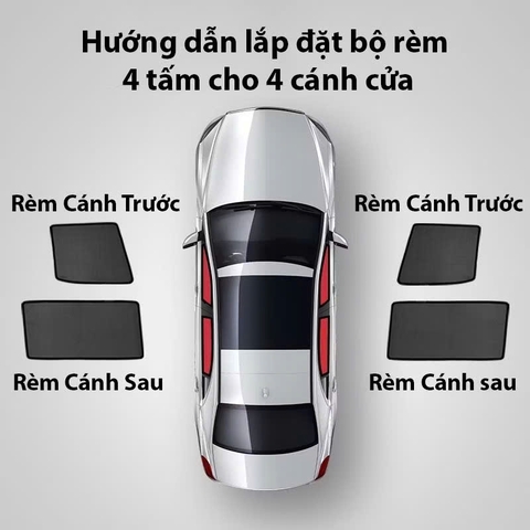 Rèm Che Nắng Nam Châm Chuẩn Fom Theo Xe