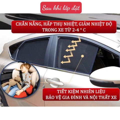Rèm Che Nắng Nam Châm Chuẩn Fom Theo Xe