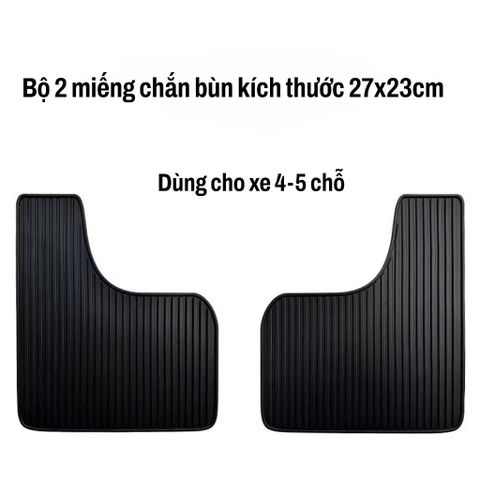 Bộ 2 tấm cao su chắn bùn thể thao KT 27x23cm kèm ốc vít - Size vừa