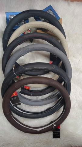 Bọc vô lăng da thật size 38cm - Tròn B06