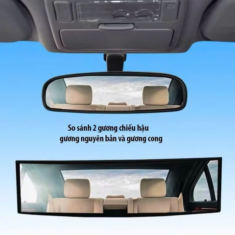 Gương chữ nhật gắn gương chiếu hậu