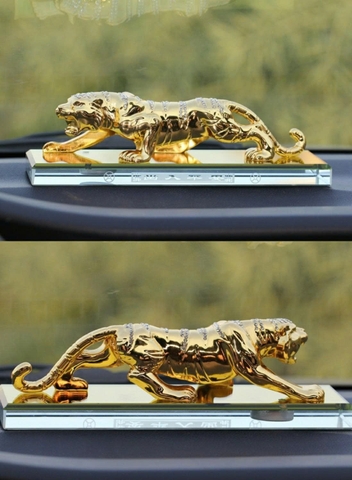 Tượng Hổ vằn đính đá  trang trí Taplo - chúa sơn lâm