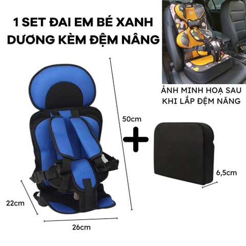 (KH) 🚗 Đai ghế ngồi ô tô an toàn cho bé – 14 màu | Đệm êm – thoáng khí – bảo vệ toàn diện - DG08