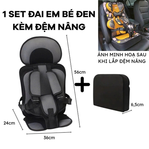 (KH) 🚗 Đai ghế ngồi ô tô an toàn cho bé – 14 màu | Đệm êm – thoáng khí – bảo vệ toàn diện - DG08